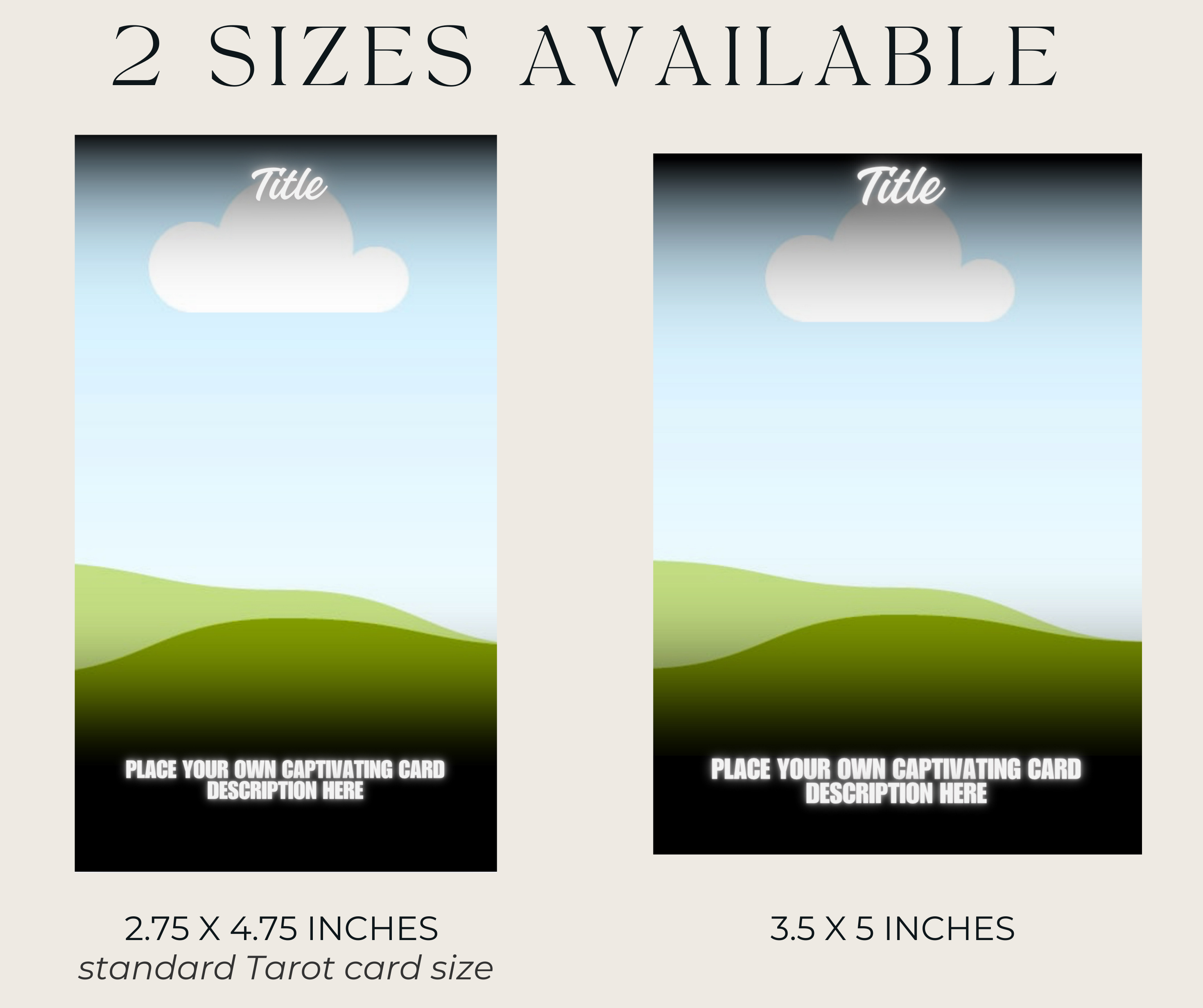 Oracle, Tarot & Affirmation Cards – Canva Template