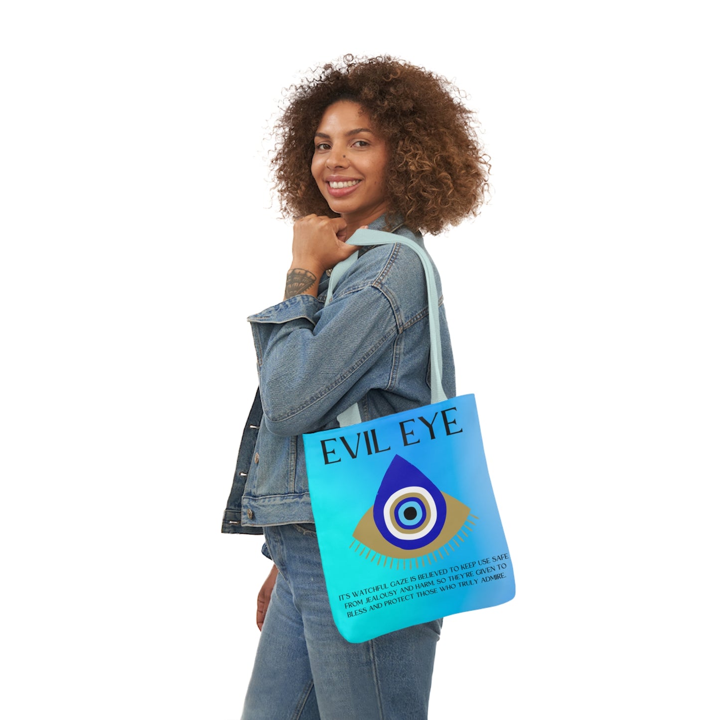 Evil Eye Tote Bag, 5-Color Straps