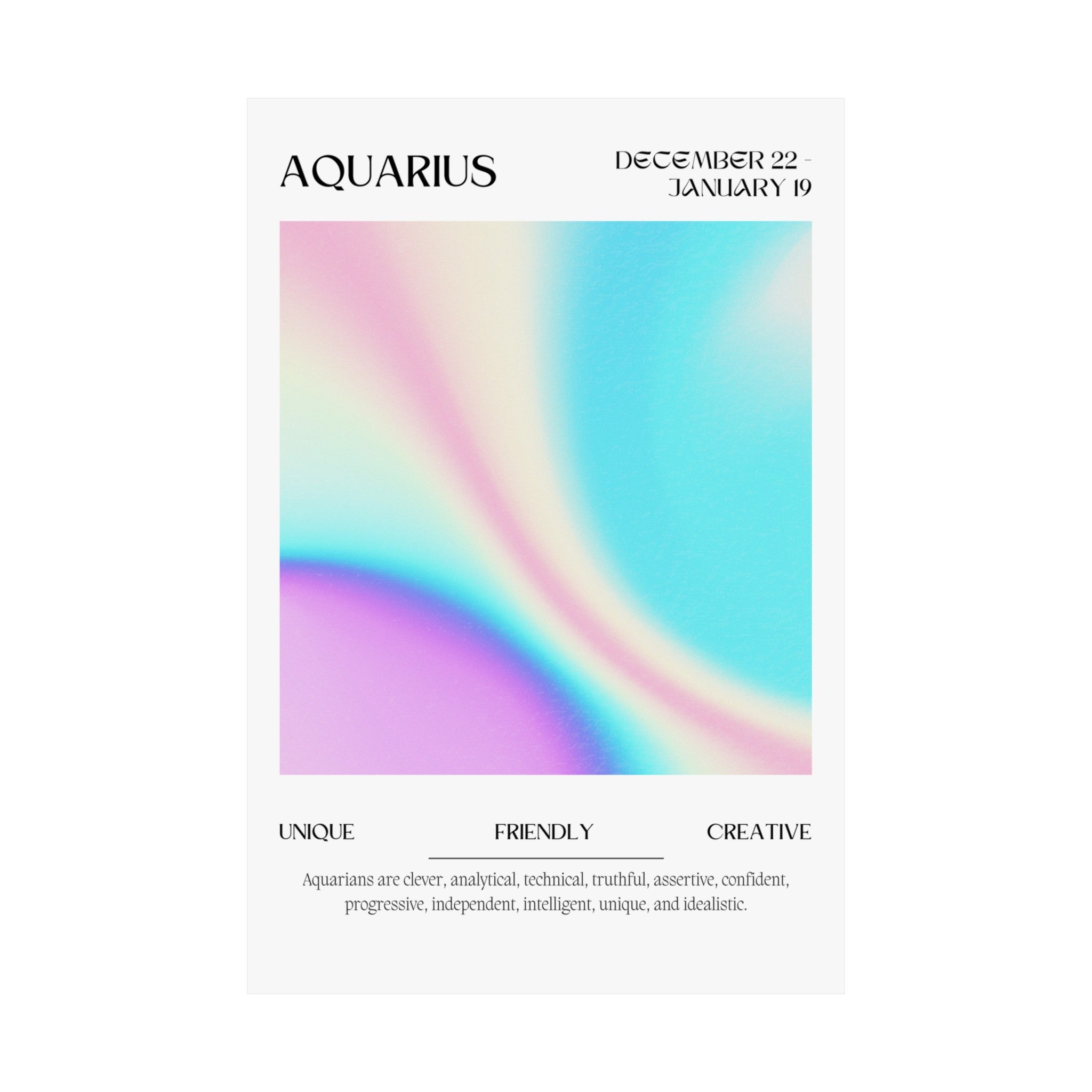 Aquarius Matte Posters