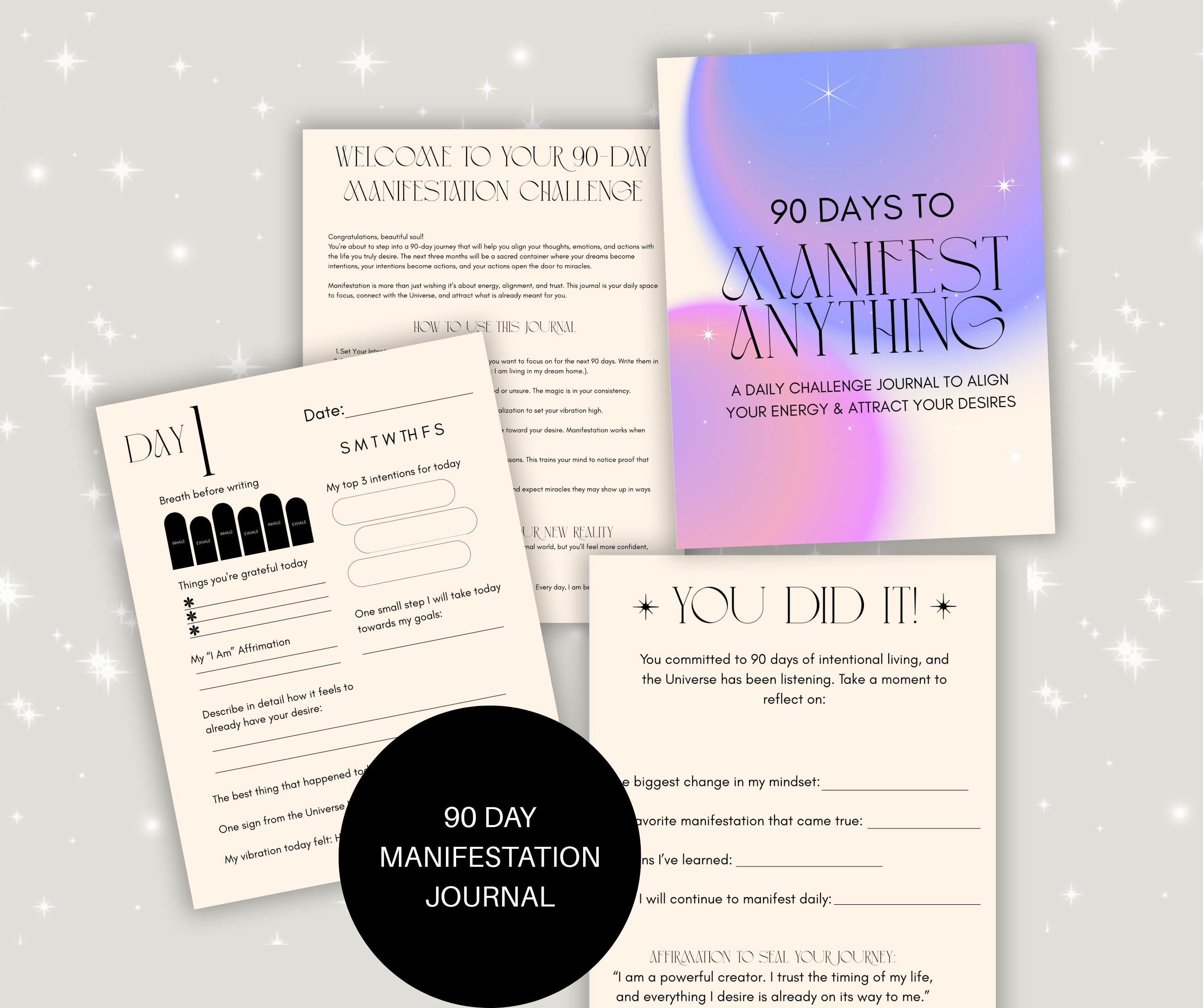 90 Days to Manifest Anything | Manifestation Journal PDF