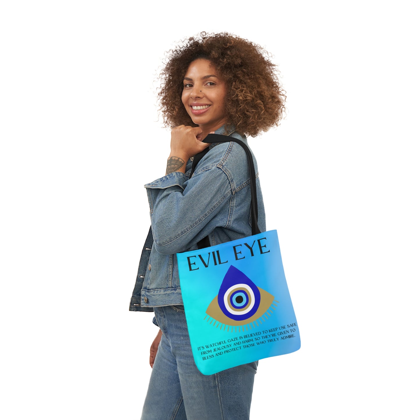 Evil Eye Tote Bag, 5-Color Straps
