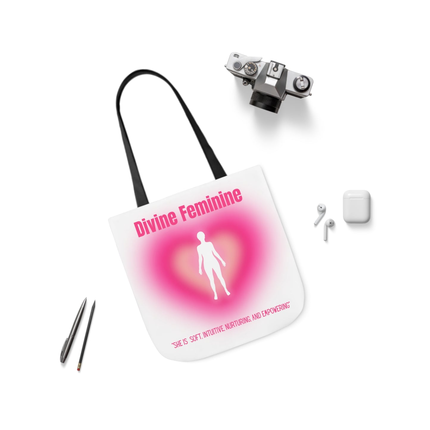 Divine Feminine Tote Bag, 5-Color Straps