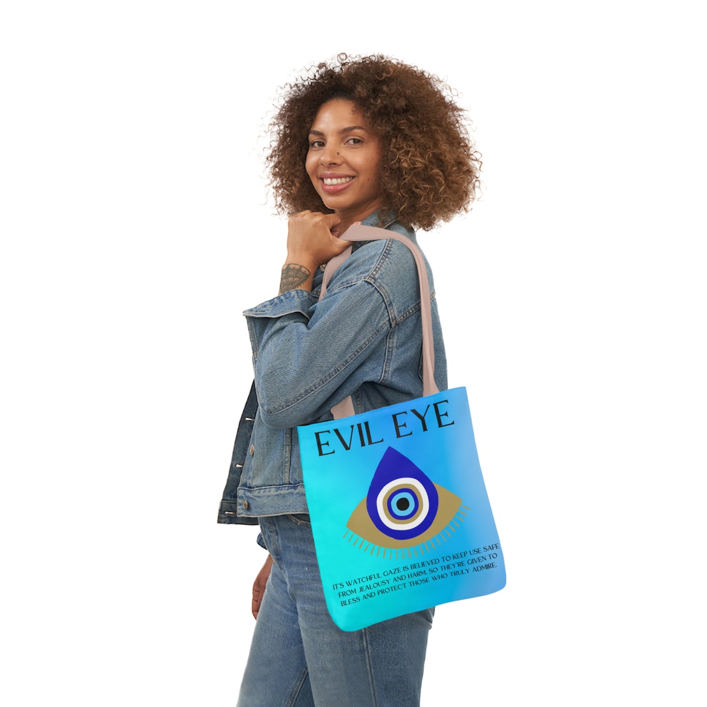 Evil Eye Tote Bag, 5-Color Straps