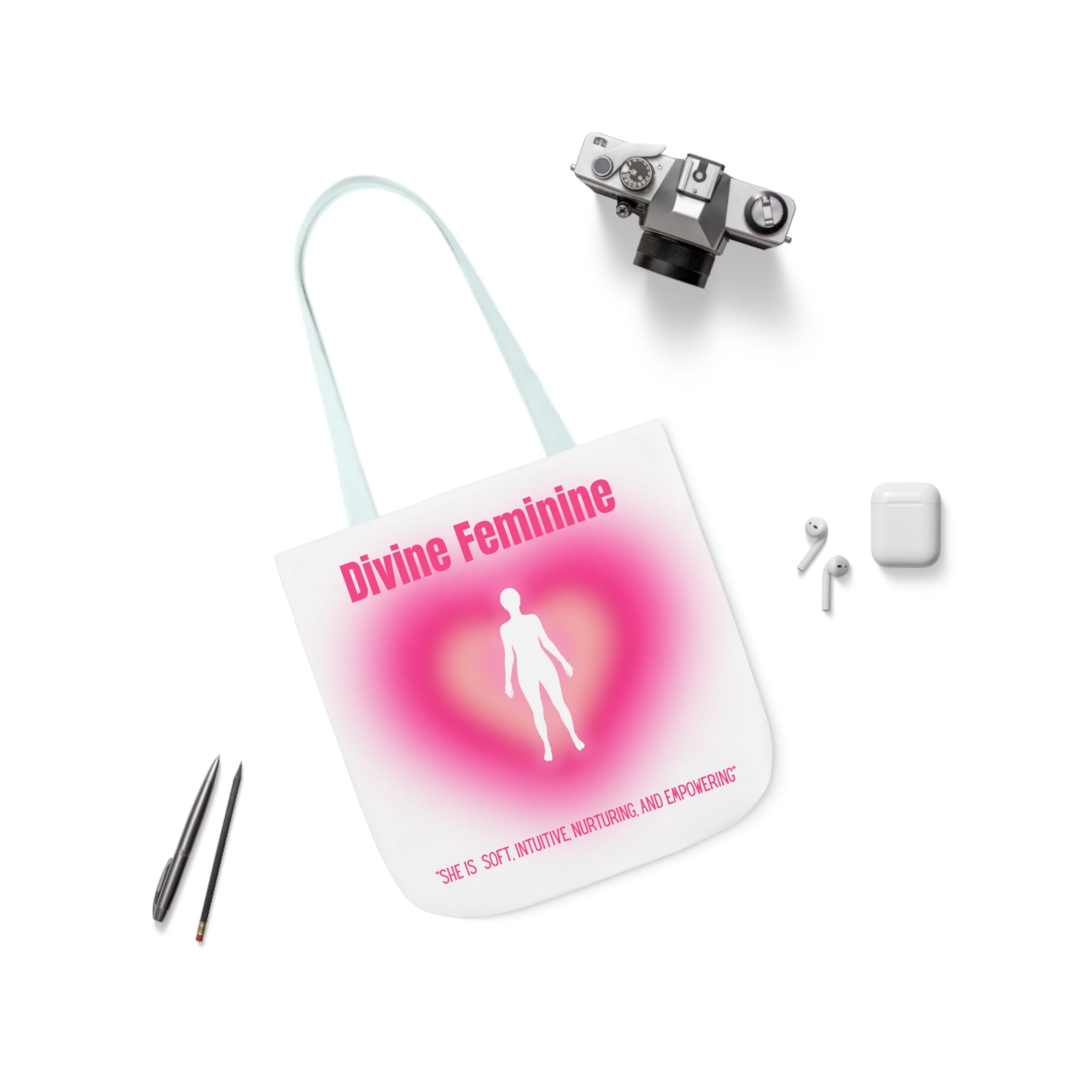 Divine Feminine Tote Bag, 5-Color Straps