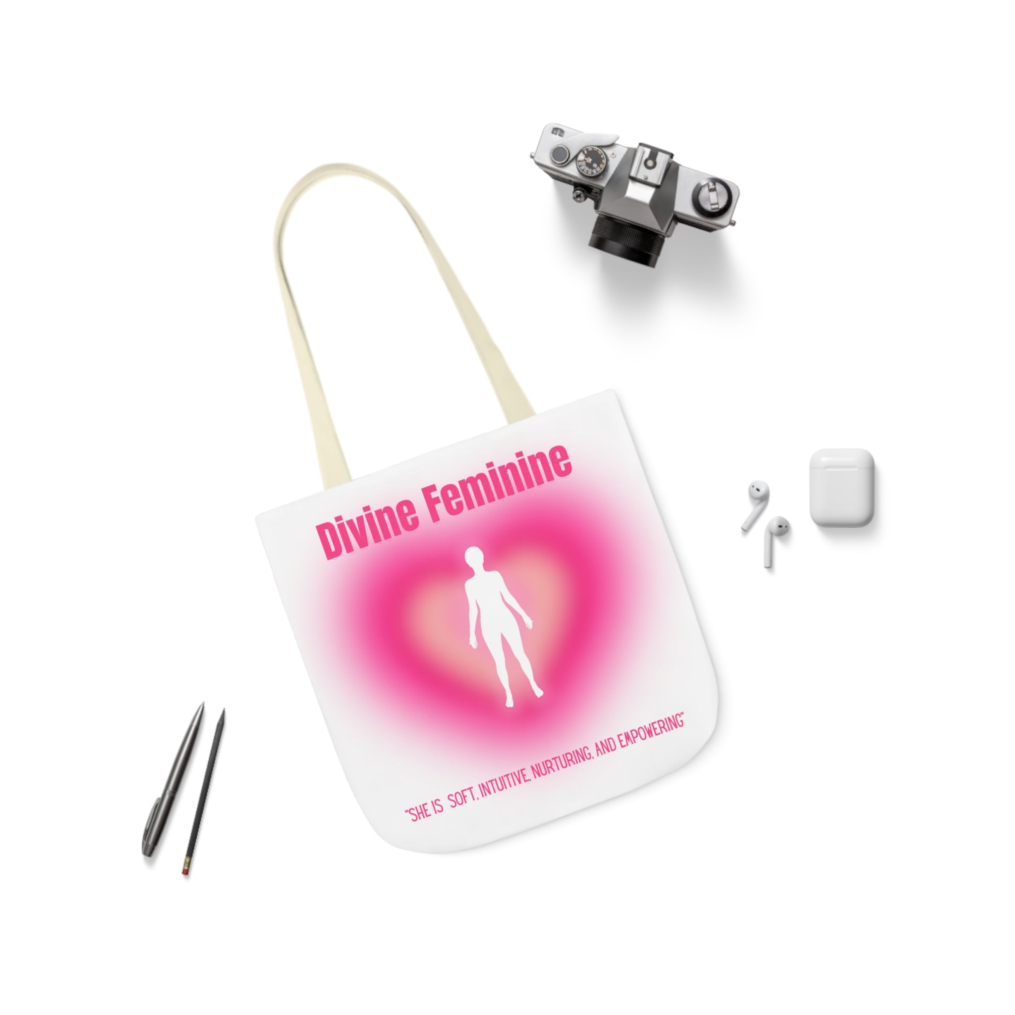 Divine Feminine Tote Bag, 5-Color Straps