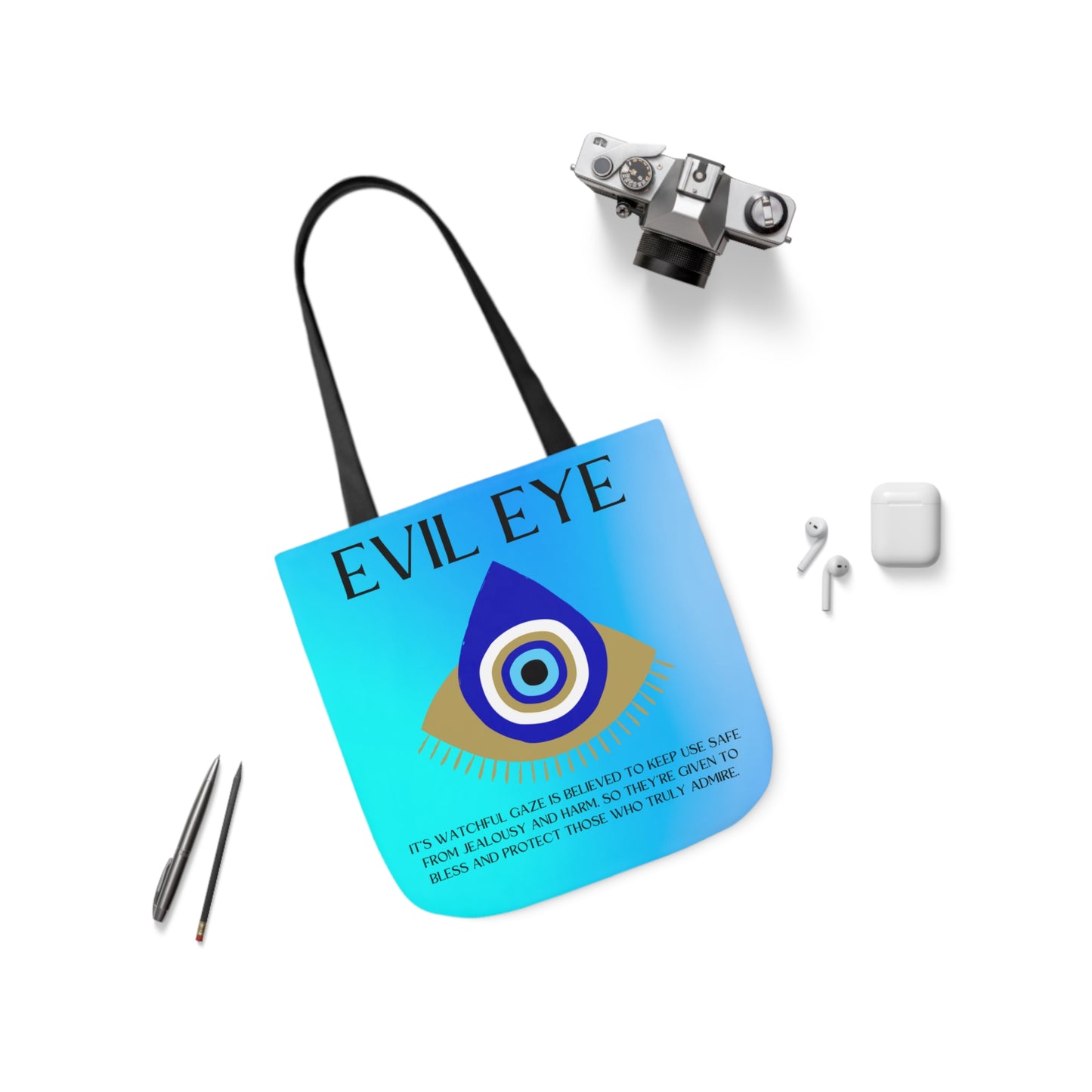 Evil Eye Tote Bag, 5-Color Straps