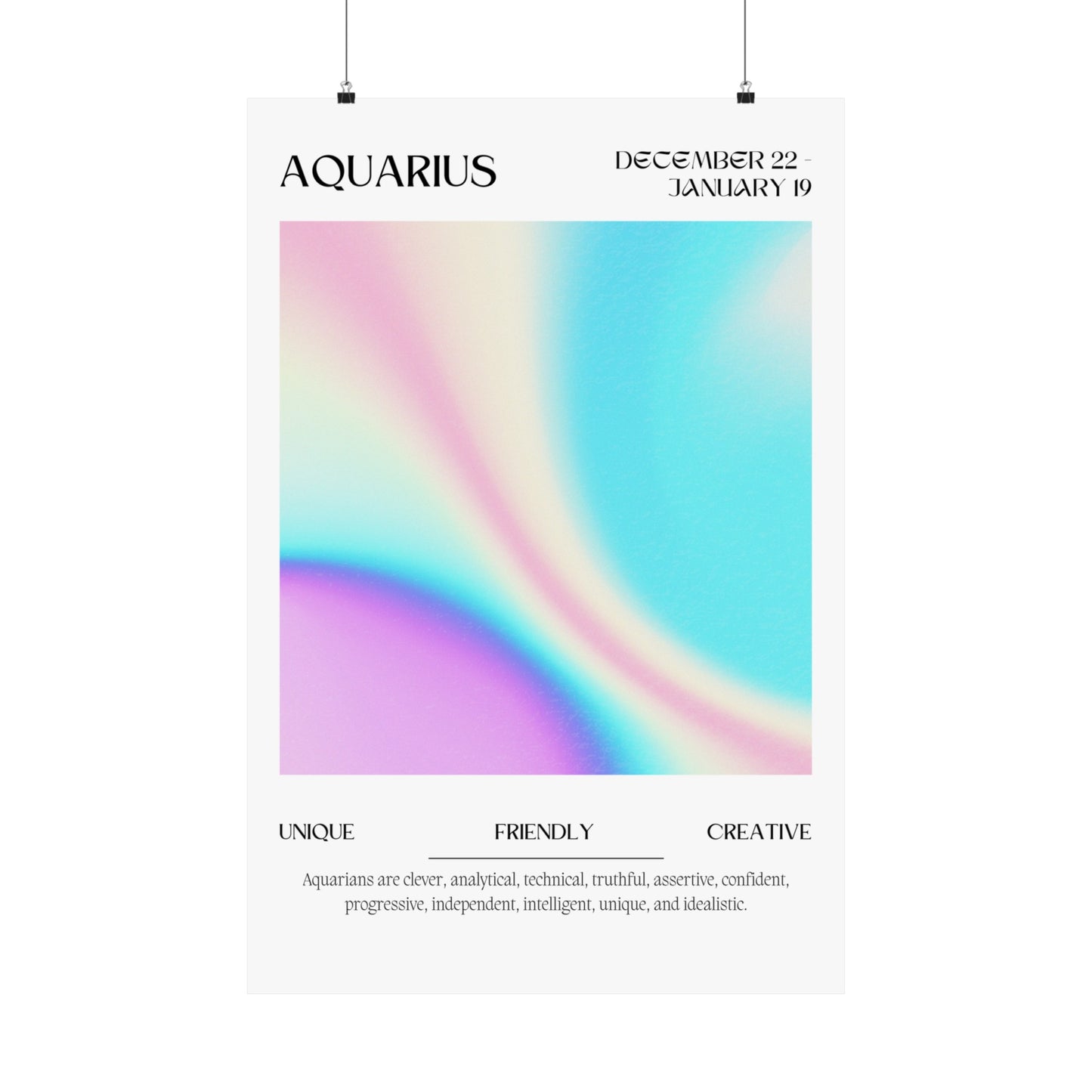 Aquarius Matte Posters