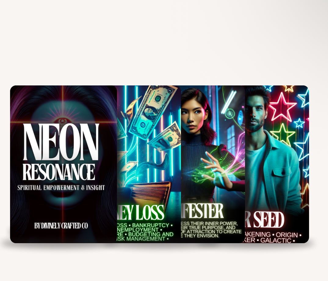 Neon Resonance Spiritual Empowerment & Insight Oracle Deck
