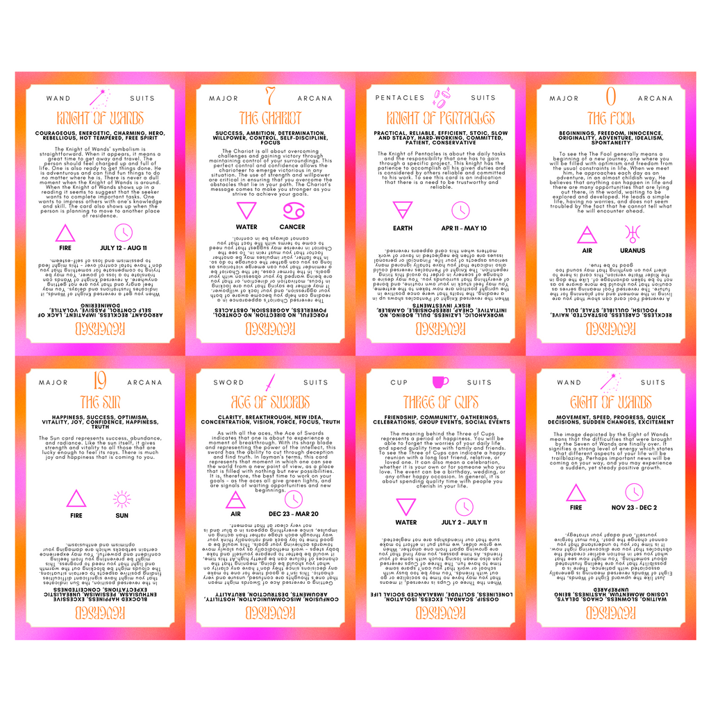Divinely Crafted Tarot Card Training Deck
